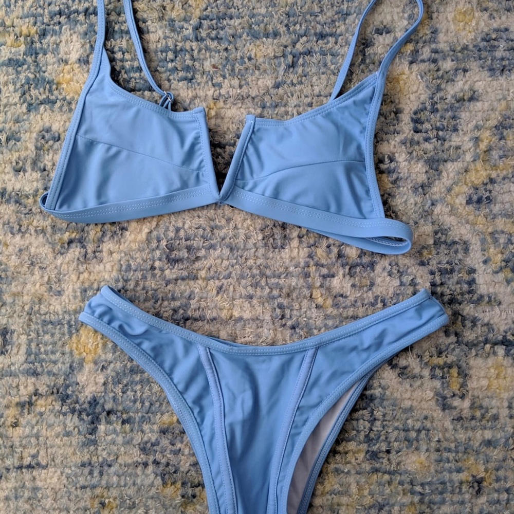 Sky Blue High waisted Bahia Bikini